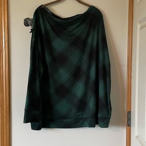 Maurices green boat neck dolman sleeve top